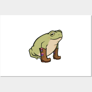 Omnisexual Pride Cowboy Boots Frog Posters and Art